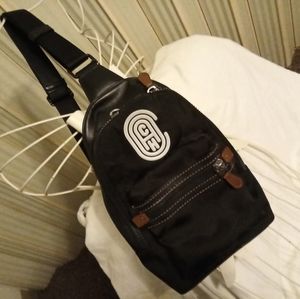 Coach Black Wild Beast side bagpack